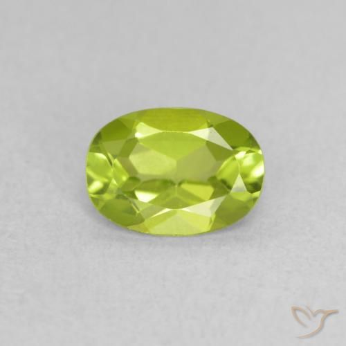 0.79ct 자연스러운 황록색 감람석, 타원형, VVS-VS