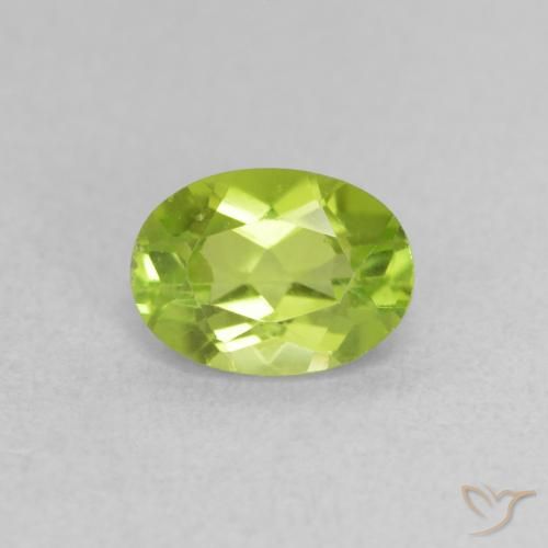 0.96ct 자연스러운 황록색 감람석, 타원형, VVS-VS