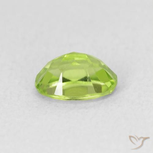 0.95캐럿 천연 Medium Light-Green 감람석, 타원형, VS