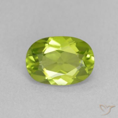 0.96ct 자연스러운 황록색 감람석, 타원형, VS