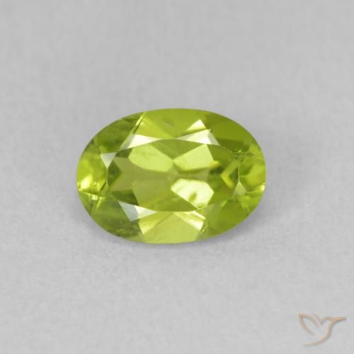 0.92ct 자연스러운 황록색 감람석, 타원형, VVS-VS