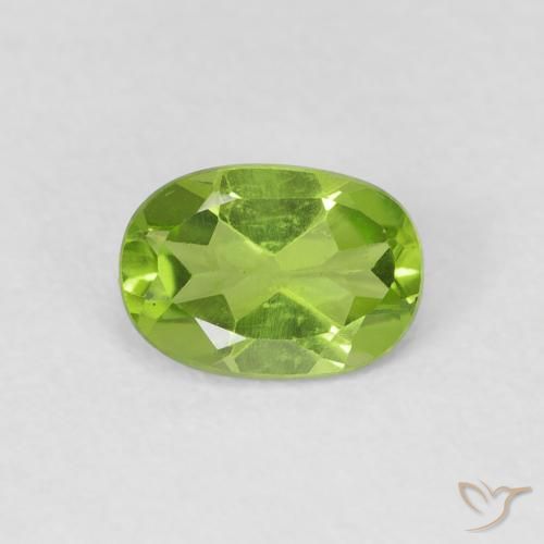 0.89ct 자연스러운 Medium Light-Green 감람석, 타원형, VVS-VS