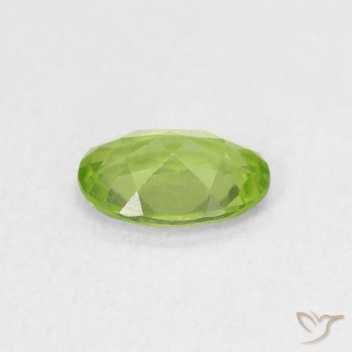 0.71캐럿 천연 Medium Light-Green 감람석, 타원형, VVS-VS