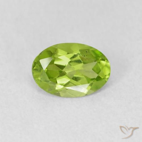 0.73ct 자연스러운 황록색 감람석, 타원형, VS
