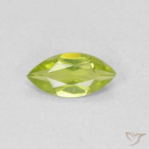 0.57ct 자연스러운 밝은 녹색 감람석, 보석, VS