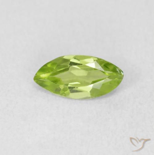 0.58ct 자연스러운 밝은 녹색 감람석, 보석, VS