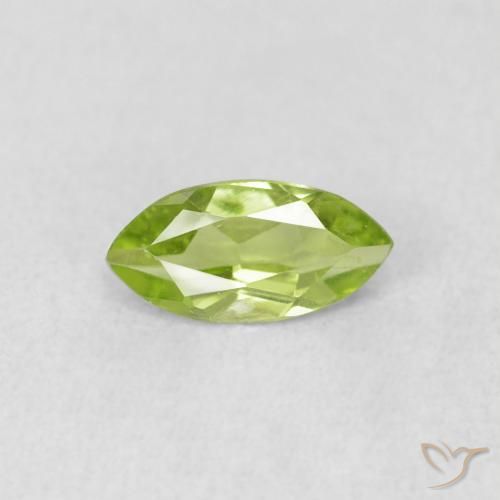 0.63ct 자연스러운 밝은 녹색 감람석, 보석, VS