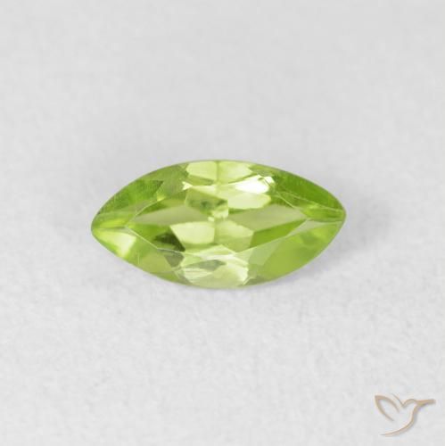 0.60ct 자연스러운 라이트 라이블리 그린 감람석, 보석, VS