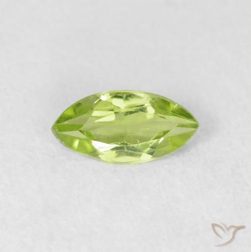 0.58ct 자연스러운 라이트 라이블리 그린 감람석, 보석, VS
