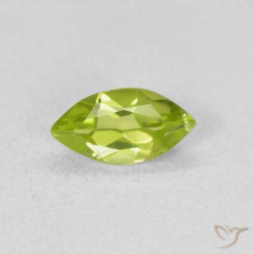 0.62ct 자연스러운 밝은 녹색 감람석, 보석, VS