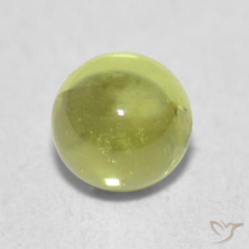 0.38ct 자연스러운 올리브 그린 감람석, 둥근, 투명한