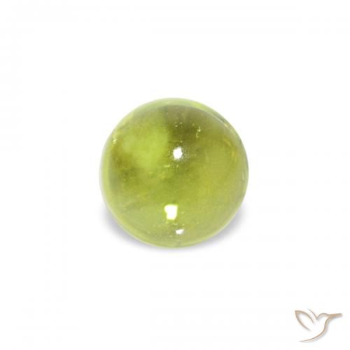 0.38ct 올리브 그린 감람석, 둥근, 투명한