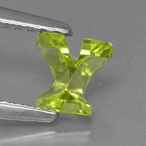 0.46캐럿 천연 생기 있는 그린 페리도트, 멋진 모양, 5×4.9 mm, VS
