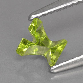 0.46캐럿 천연 생기 있는 그린 페리도트, 멋진 모양, 5×4.9 mm, VS