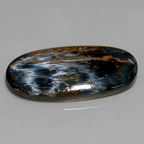 18.06캐럿 천연 멀티컬러 피터사이트, 타원형 컷, 32×14.5 mm, 불투명체