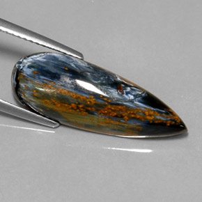 7.08캐럿 천연 다색 피터사이트, 배 모양, 불투명체