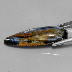 7.08캐럿 천연 다색 피터사이트, 배 모양, 불투명체