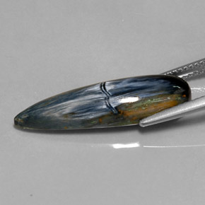 6.91캐럿 천연 멀티컬러 피터사이트, 배 모양, 26.2×7.7 mm, 불투명체