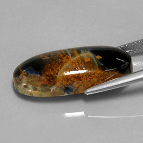 10.81캐럿 천연 다색 피터사이트, 타원형 컷, 불투명체