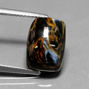 4.96캐럿 천연 멀티컬러 피터사이트, 쿠션 컷, 13×9.2 mm, 불투명체