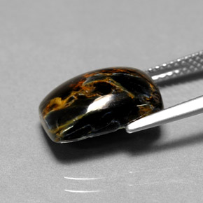 4.96캐럿 천연 멀티컬러 피터사이트, 쿠션 컷, 13×9.2 mm, 불투명체