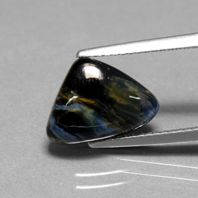 2.67캐럿 천연 멀티컬러 피터사이트, 트릴리언, 12.7×9.1 mm, 불투명체