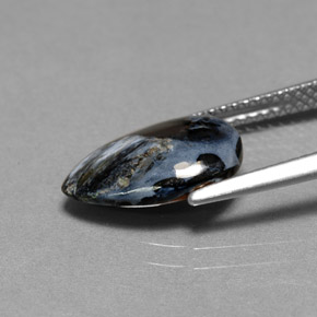 2.16캐럿 천연 멀티컬러 피터사이트, 배 모양, 12.9×8.5 mm, 불투명체