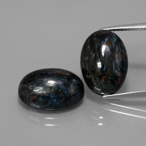 12.84캐럿 천연 멀티컬러 피터사이트 보석, 타원형 컷, 14.1×10.2 mm, 불투명체