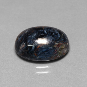 6.00캐럿 천연 멀티컬러 피터사이트, 타원형 컷, 13.9×10 mm, 불투명체