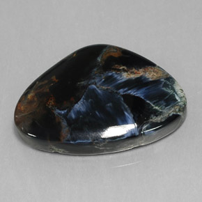 16.51캐럿 천연 검정색 피터사이트, 멋진 모양, 24.2×18.3 mm, 불투명체