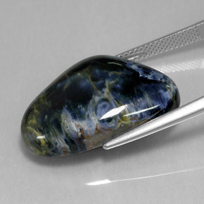 20.92캐럿 천연 멀티컬러 피터사이트, 멋진 모양, 24.4×17.1 mm, 불투명체