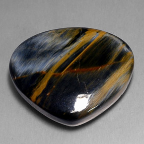 17.82캐럿 천연 멀티컬러 피터사이트, 배 모양, 21.7×18.6 mm, 불투명체