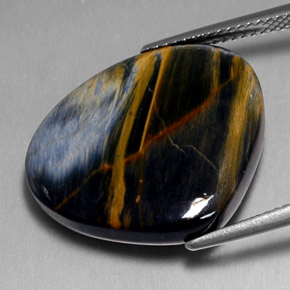 17.82캐럿 천연 멀티컬러 피터사이트, 배 모양, 21.7×18.6 mm, 불투명체