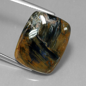 18.44캐럿 천연 멀티컬러 피터사이트, 쿠션 컷, 20.5×16.4 mm, 불투명체