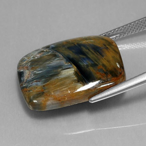 18.44캐럿 천연 멀티컬러 피터사이트, 쿠션 컷, 20.5×16.4 mm, 불투명체