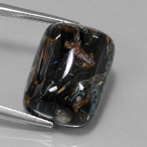 14.92캐럿 천연 멀티컬러 피터사이트, 쿠션 컷, 18.1×13.2 mm, 불투명체