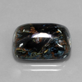 14.92캐럿 천연 멀티컬러 피터사이트, 쿠션 컷, 18.1×13.2 mm, 불투명체