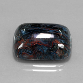 14.74캐럿 천연 멀티컬러 피터사이트, 쿠션 컷, 18.2×13.1 mm, 불투명체