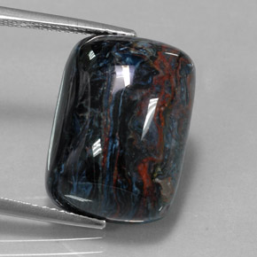 14.74캐럿 천연 멀티컬러 피터사이트, 쿠션 컷, 18.2×13.1 mm, 불투명체