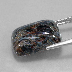 16.04캐럿 천연 멀티컬러 피터사이트, 쿠션 컷, 18.2×13.1 mm, 불투명체