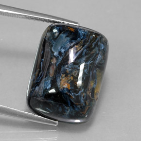15.34캐럿 천연 멀티컬러 피터사이트, 쿠션 컷, 18.1×13.1 mm, 불투명체