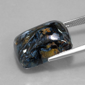 15.34캐럿 천연 멀티컬러 피터사이트, 쿠션 컷, 18.1×13.1 mm, 불투명체