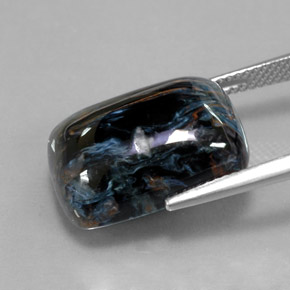 15.47캐럿 천연 멀티컬러 피터사이트, 쿠션 컷, 18.1×13.1 mm, 불투명체