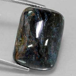 14.99캐럿 천연 멀티컬러 피터사이트, 쿠션 컷, 18.2×13.2 mm, 불투명체