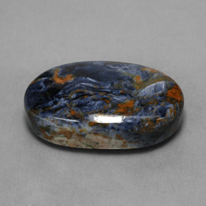 10.89캐럿 천연 멀티컬러 피터사이트, 타원형 컷, 19.1×11.7 mm, 불투명체