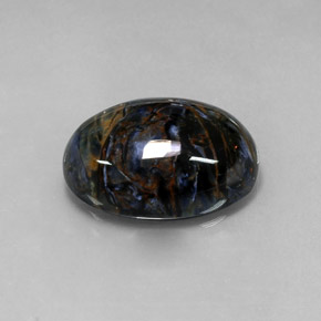 12.29캐럿 천연 멀티컬러 피터사이트, 타원형 컷, 18×13.1 mm, 불투명체