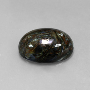 12.67캐럿 천연 멀티컬러 피터사이트, 타원형 컷, 18×13.1 mm, 불투명체