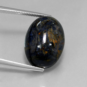 12.85캐럿 천연 멀티컬러 피터사이트, 타원형 컷, 18.1×13.1 mm, 불투명체