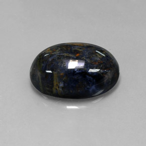 12.85캐럿 천연 멀티컬러 피터사이트, 타원형 컷, 18.1×13.1 mm, 불투명체