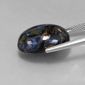 13.01캐럿 천연 다색 피터사이트, 타원형 컷, 불투명체